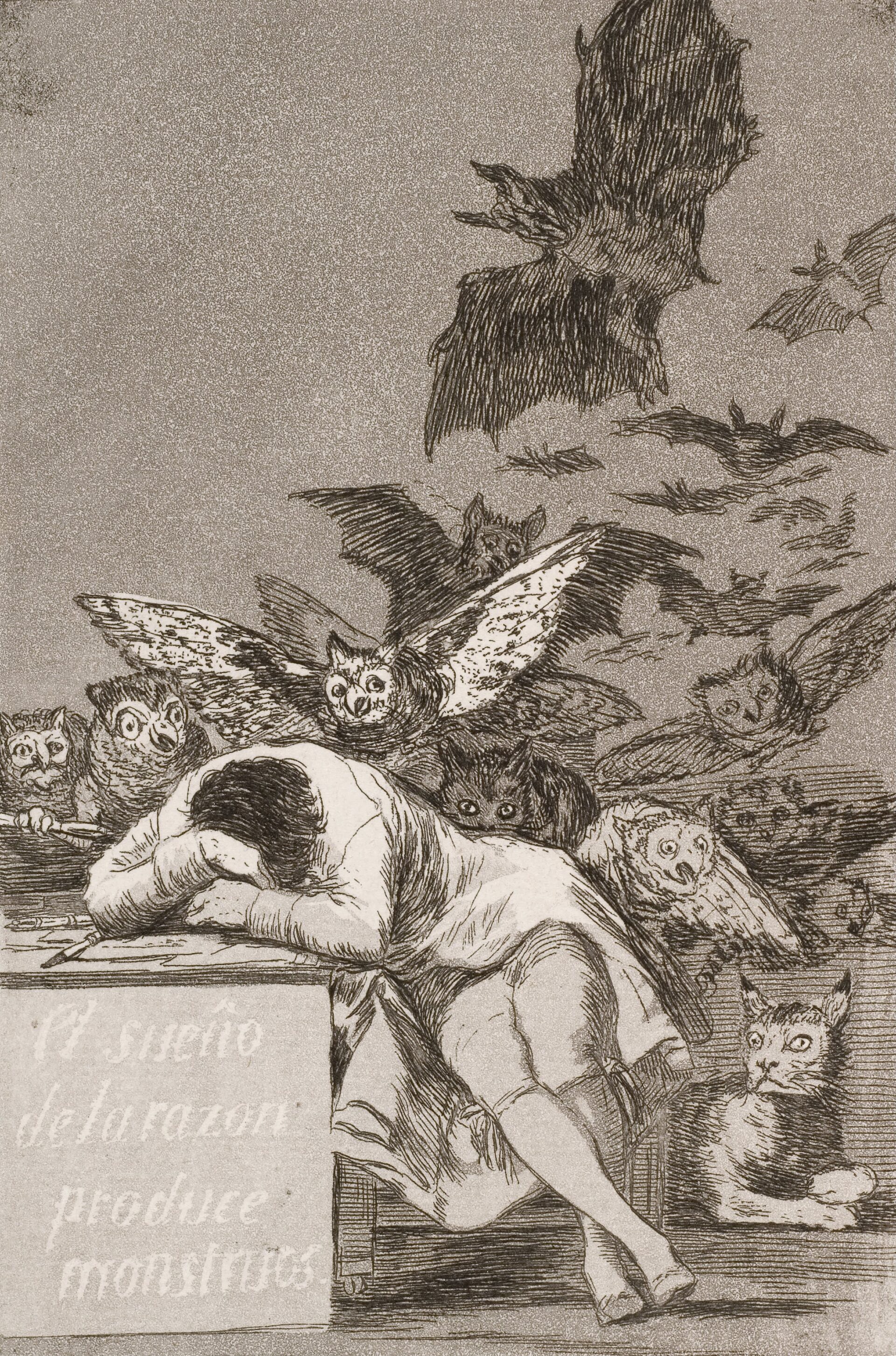 Uinuv mõistus sünnitab koletisi. Goya.
